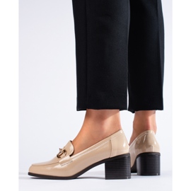 Chaussures à talons Shelovet beige vernis 2