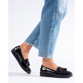 Mocassins plateforme Shelovet noir 1