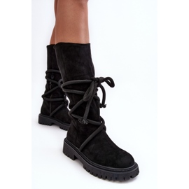 PS1 Bottines Femme En Daim À Lacets Noir Tanive le noir 5