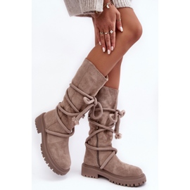PS1 Bottines Femme Daim À Lacets Beige Tanive 7