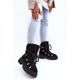PS1 Bottes De Neige Pour Femmes Avec Fixation Noir Shala 2