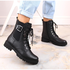 Bottes isolées confortables en cuir pour femme, noir Remonte D8668-00 le noir 5