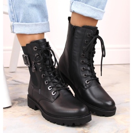 Bottes isolées confortables en cuir pour femme, noir Remonte D8668-00 le noir 6