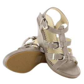 Sandales compensées 8560-1 gris 2