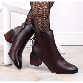 Bottines isolantes bordeaux pour femme Jezzi rouge 1 Bottines isolantes bordeaux pour femme Jezzi rouge 1