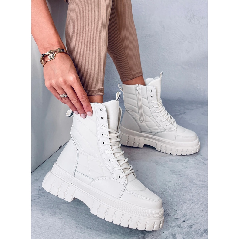 Bottines plates à lacets Barkin Beis beige 1