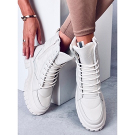 Bottines plates à lacets Barkin Beis beige 2