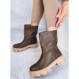 Bottes avec une tige simple Jowita Green vert 2