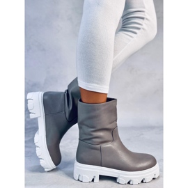 Bottes avec une tige simple Jowita Grey gris 2