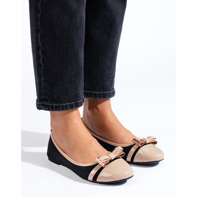 Ballerines femme noires et beiges par Shelovet 2
