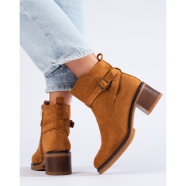 Bottines Shelovet en daim camel brun 2
