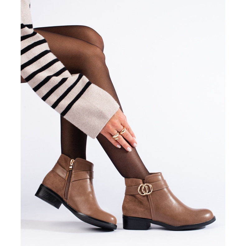 Bottes femme Shelovet beiges 2