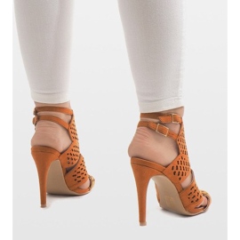 Boots ajourées camel sur épingle 238-5 brun 6