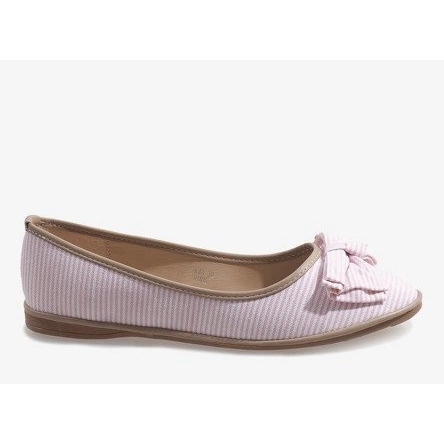Ballerines roses avec un nœud SK40 1