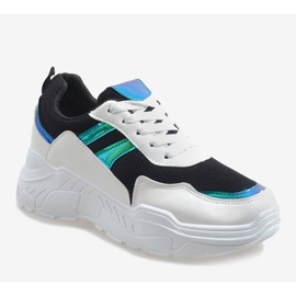 Chaussures de sport à la mode noires LL1743 blanc 1
