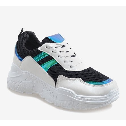 Chaussures de sport à la mode noires LL1743 blanc 1