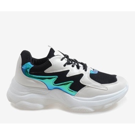 Chaussures de sport noires à la mode LL1730 blanc 1