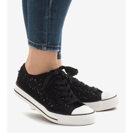 Baskets noires en dentelle BB2050-SP le noir 2