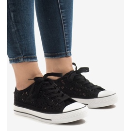Baskets noires en dentelle BB2050-SP le noir 1