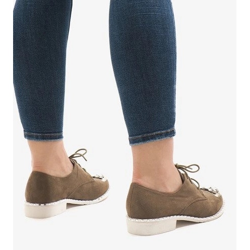 Slip ons verts à sequins L155 beige 2