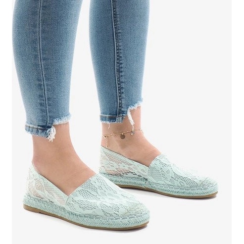 Espadrilles vertes ajourées AF41 1