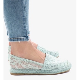 Espadrilles vertes ajourées AF41 3