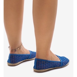 Espadrilles ajourées bleues B215-2 3