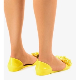 Sandales Meliski jaune à fleurs AE20 3