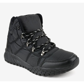 Bottes à lacets isolées noires F118-1 le noir 1