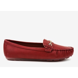 Mocassins ballerine rouge en éco-cuir FM3102A 1 Mocassins ballerine rouge en éco-cuir FM3102A 1