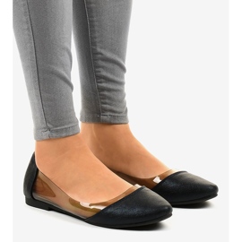 Ballerines noires transparentes B01-1A 1