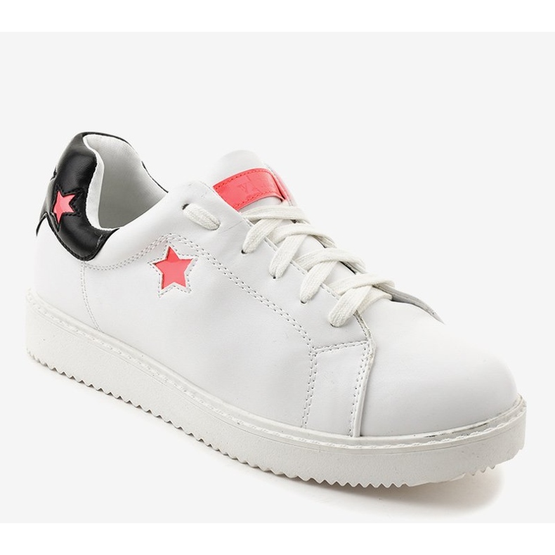 Baskets blanches richement décorées 2189-23 noir 1