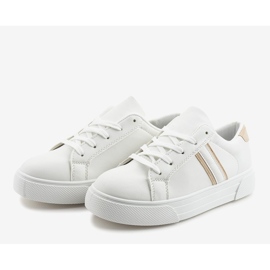 Baskets blanches classiques CC-20 d'or 2