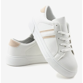 Baskets blanches classiques CC-20 d'or 3