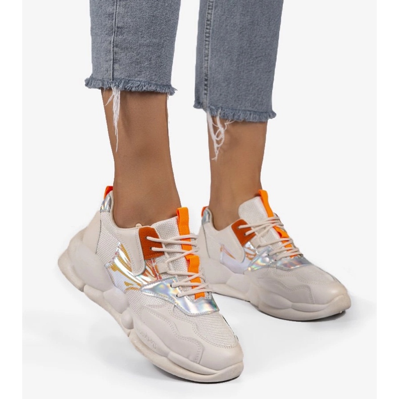 A88-65 chaussures de sport beiges brun 1