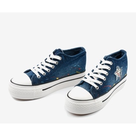 Baskets bleu marine compensées lacées Mirarenna 1 Baskets bleu marine compensées lacées Mirarenna 1