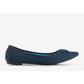 Ballerines textiles bleues Del Amor le noir 1
