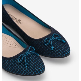 Ballerines textiles bleues Del Amor le noir 3