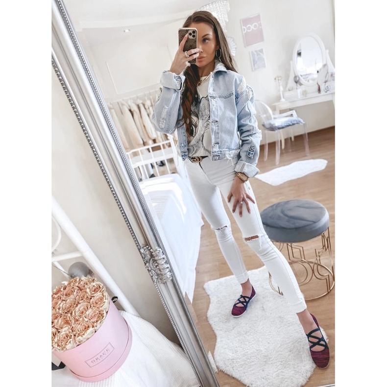 Ballerines en tissu rose LD8E07 bleu marine 1