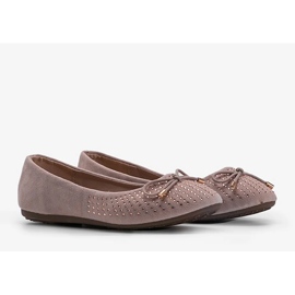 Ballerines en daim rose avec zircone cubique Larissa 3