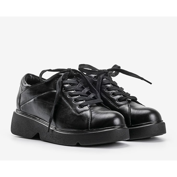 Chaussures noires mates sur le coin Alena le noir 1