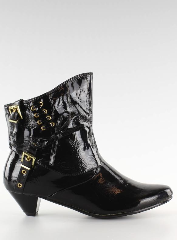 Bottes avec un noeud 5196-3V vernis noir le noir 1