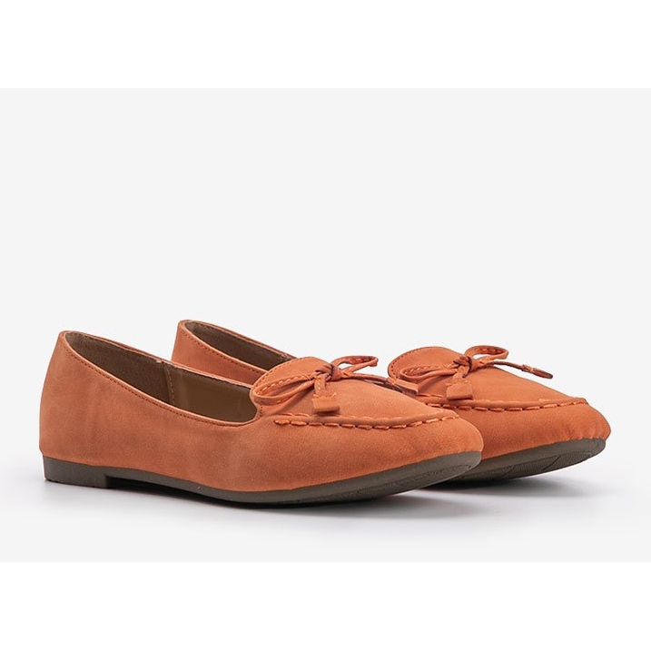 Ballerines en daim orange Amara 2