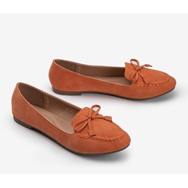 Ballerines en daim orange Amara 3