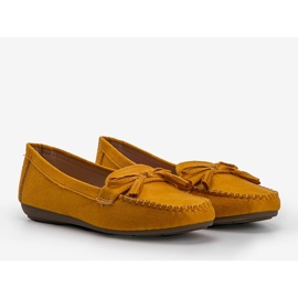 Mocassins femme jaunes à nœud Kassandra 1