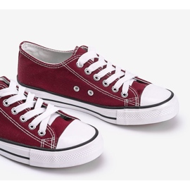 Baskets basses classiques bordeaux Destini rouge 3