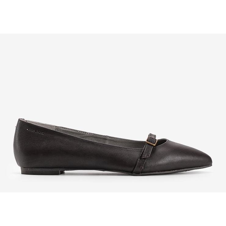 Ballerines en cuir marron Casandra brun 1