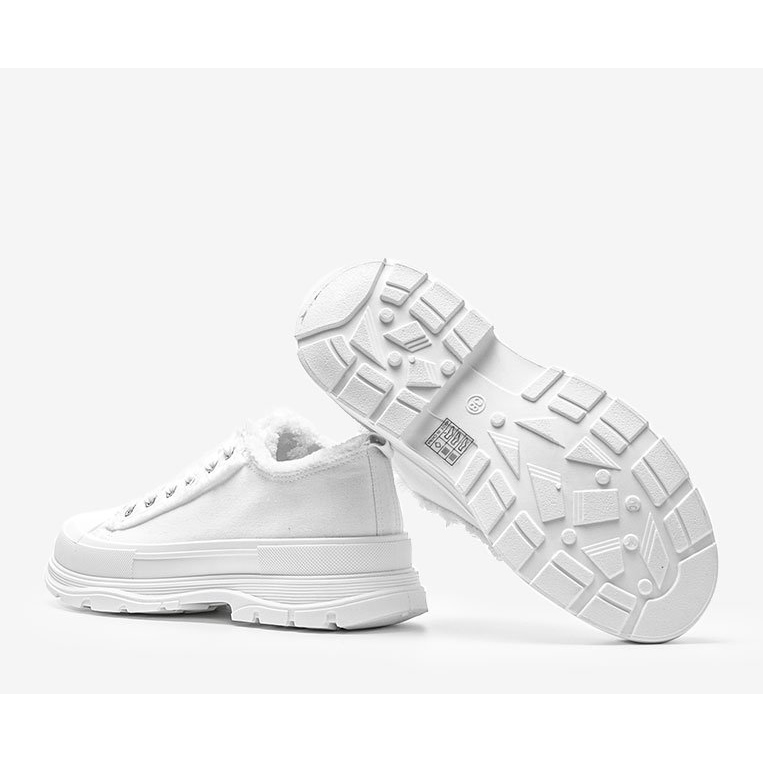 Baskets blanches sur semelle épaisse Makenna 1