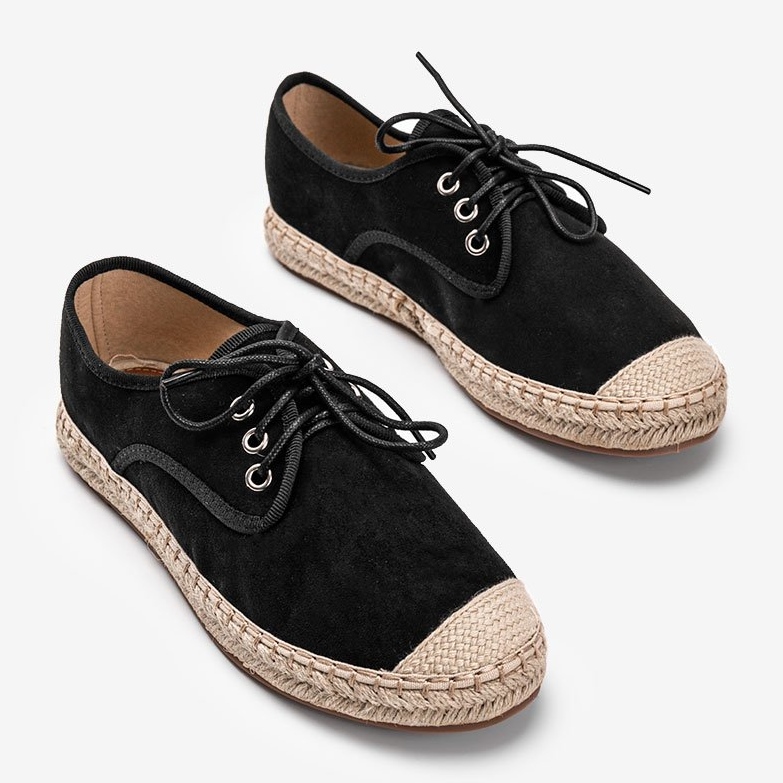 Espadrilles noires en éco-daim Celina 1