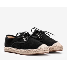 Espadrilles noires en éco-daim Celina le noir 2